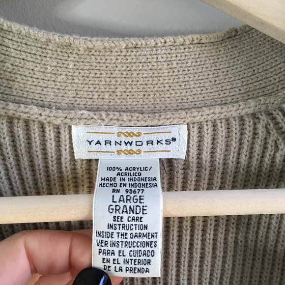 Vintage Yarnworks Cream V-Neck Button Cardigan - Picture 7 of 7